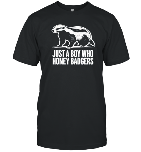 Just A Boy Who Loves Honey Badgers Animal Lover T-Shirt