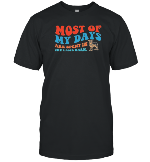 Most Of My Days Are Spent In The Lamb Barn Inspirational T- Classic Men's T-shirt