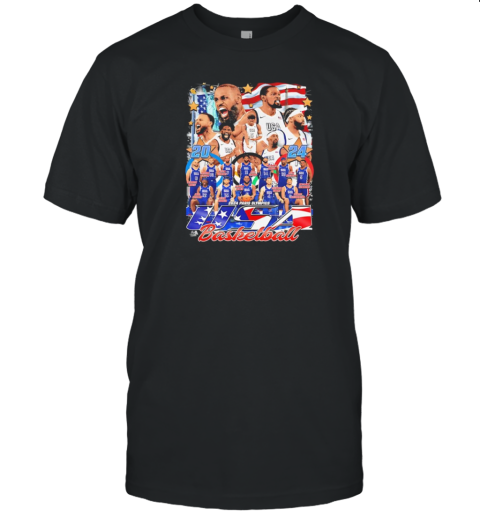 Team USA Olympic Basketball 2024 Bootleg Vintage T-Shirt