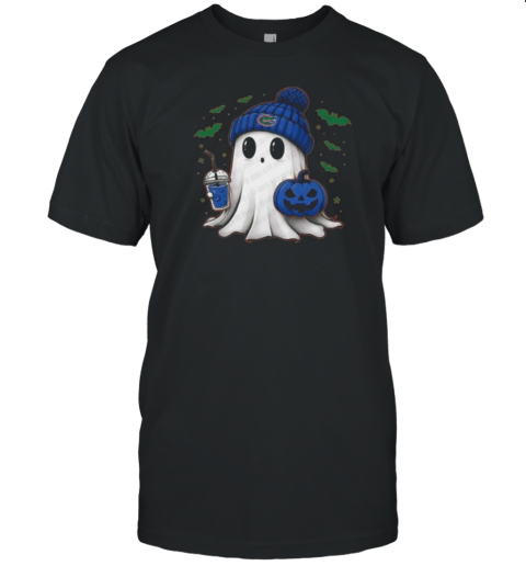 Halloween Florida Gators Ncaa Football Fan Ghost With Pumpkin T-Shirt