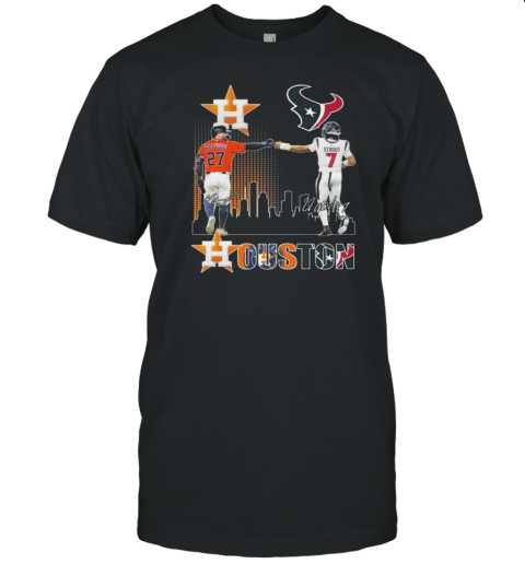 Houston Astros Jose Altuve Houston Texans C. J. Stroud The Stars Signatures T-Shirt