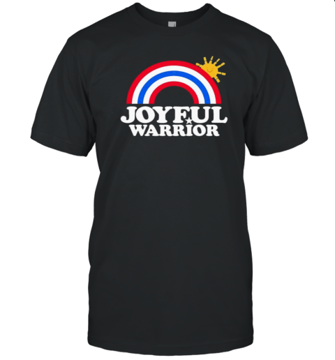 Joyful Warrior Harris Walz Democrat Rainbow T-Shirt