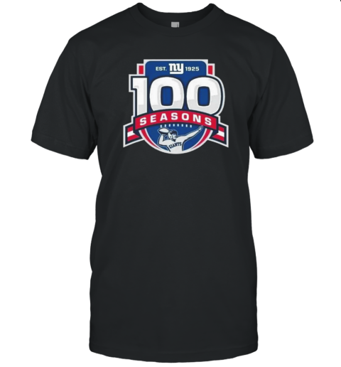 New York Giants 100Th Season 1925 – 2025 Anniversary Logo T-Shirt