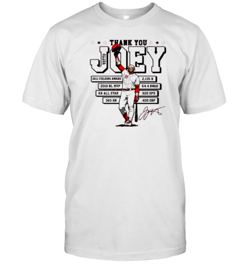 Thank You Votto Joey Cincinnati Reds Signature Resume T-Shirt