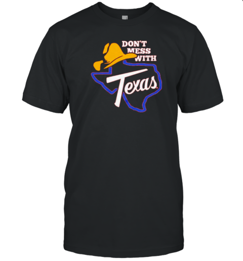 Don'T Mess With Texas Cowboy Map Outline T-Shirt