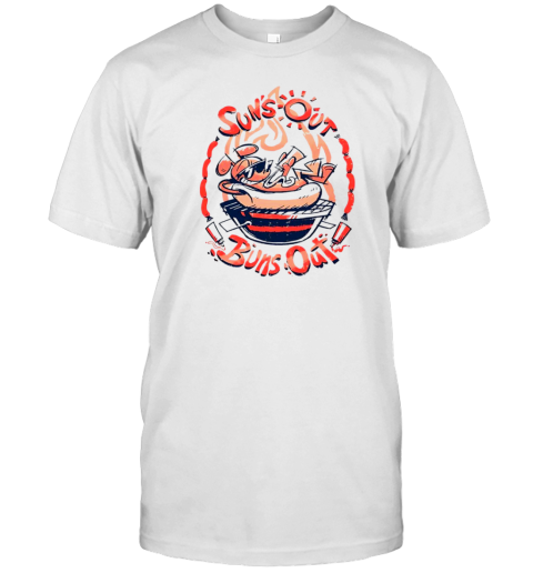 Hot Dog On The Grill Sun'S Out, Buns Out T- Classic Men's T-shirt