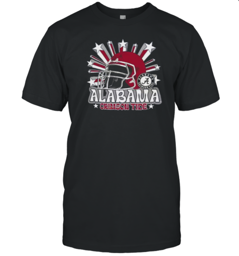 Image One Men'S Alabama Crimson Tide Grey Helmet Star T-Shirt