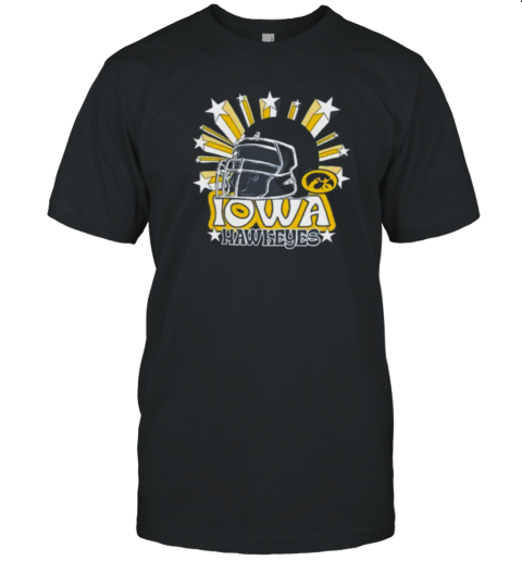 Image One Men'S Iowa Hawkeyes Grey Helmet Star T-Shirt