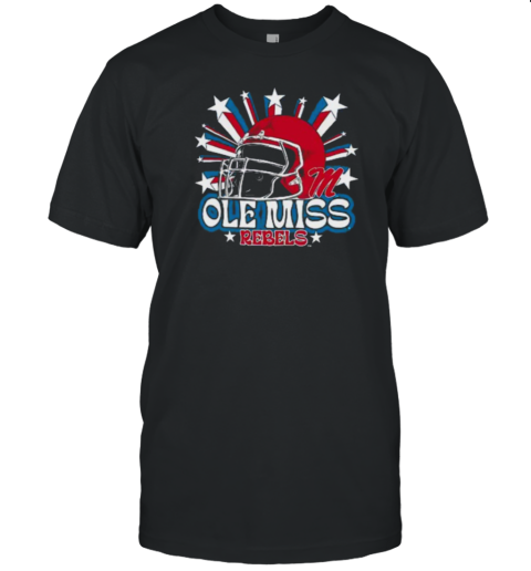 Image One Men'S Ole Miss Rebels Grey Helmet Star T-Shirt