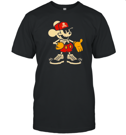 Cartoon Cupcakes Mickey Mouse Skeleton T-Shirt