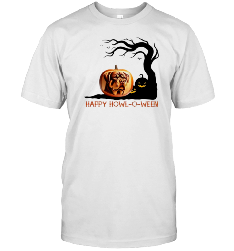 Happy Howl O Ween Rottweiler Pumpkin Halloween T-Shirt