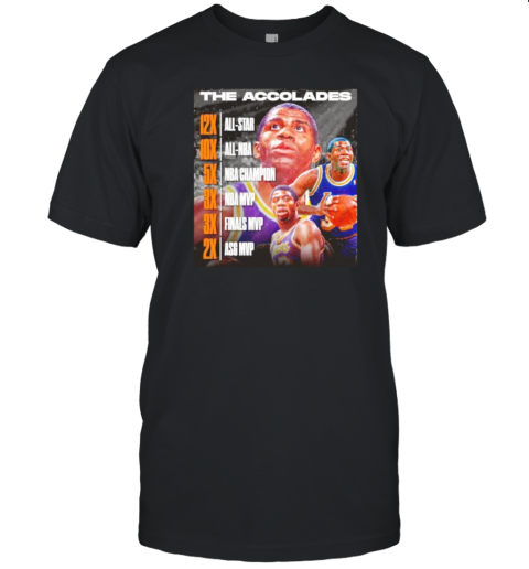 Magic Johnson LA Lakers The Accolades Champions T-Shirt