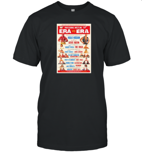 Professional Wrestling Golden Era Vs Attitude Era T-Shirt