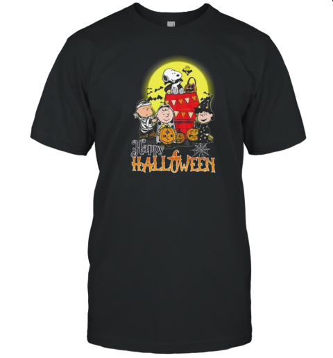 Snoopy With Charlie Brown And Friends Happy 2024 Halloween T-Shirt