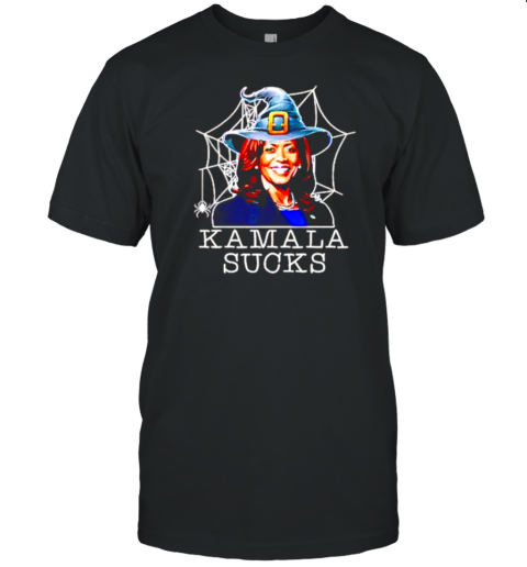 Witch Kamala Sucks Spider Nets Halloween T-Shirt