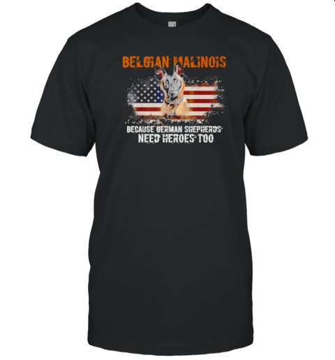 Belgian Malinois American Flag T-Shirt