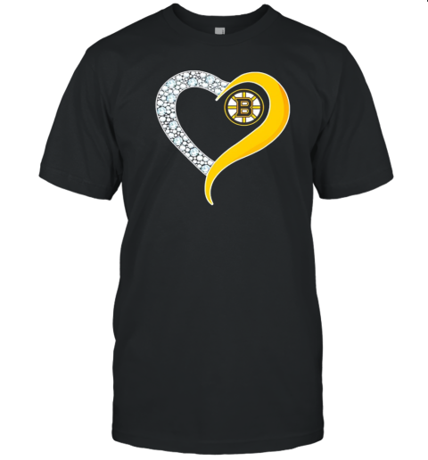 Diamond Boston Bruins heart T-Shirt