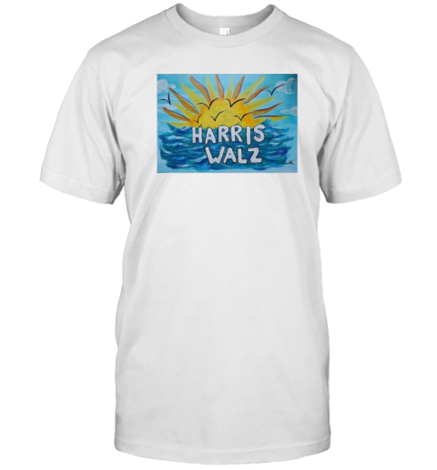 Harris Walz Blue Wave And Sun T-Shirt