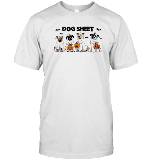 Ghost Dog Sheet Pumpkin Halloween T-Shirt