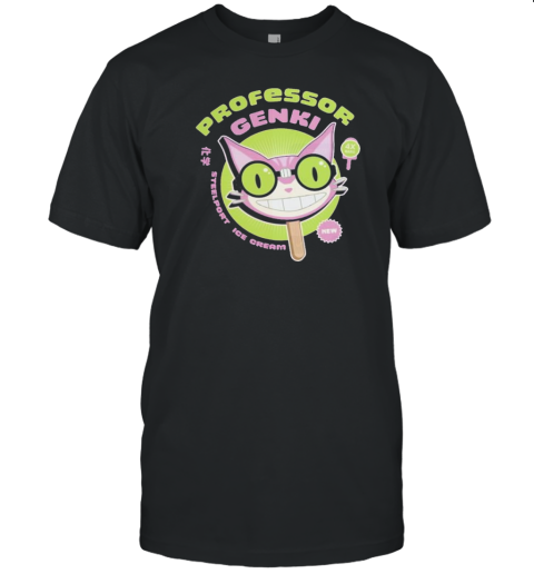 Professor Genki Steelport Ice Cream Cat T-Shirt