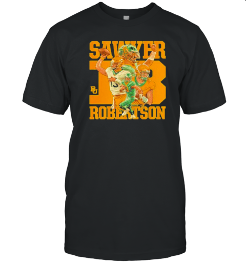 Sawyer Robertson Baylor Bears Player Collage T-Shirt