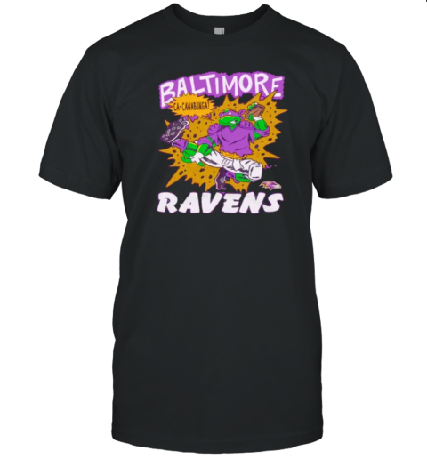 Baltimore Ravens And TMNT Donatello Cowabunga T-Shirt