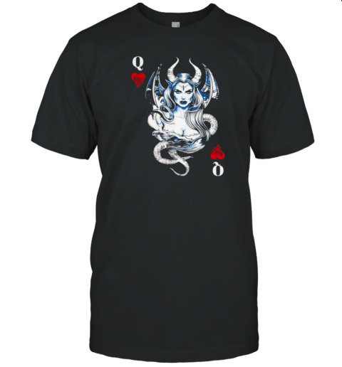 Lilith Queen Of Hearts Demonic Seductress Card T-Shirt