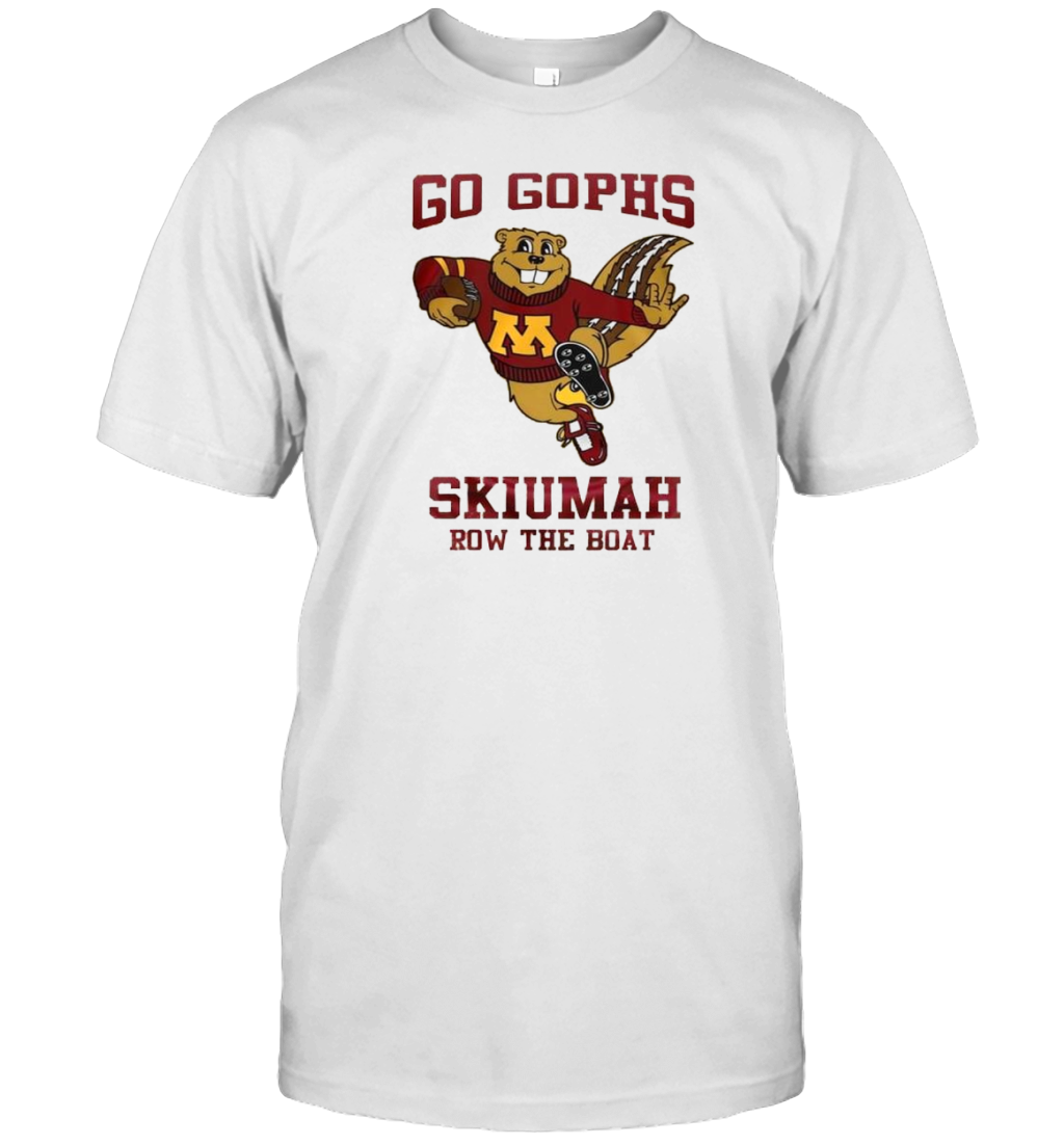 Minnesota Golden Gophers Football Skiumah Row The Boat Mascot T-Shirt