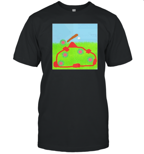 Painting Watermelon Baseball Knockout Watercolor T-Shirt