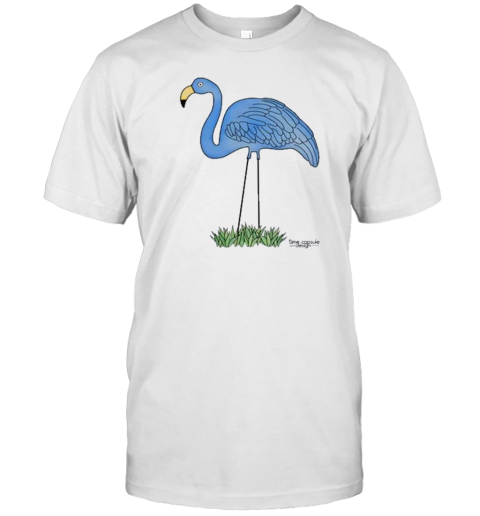 Time Capsule Design Blue Flamingo T-Shirt