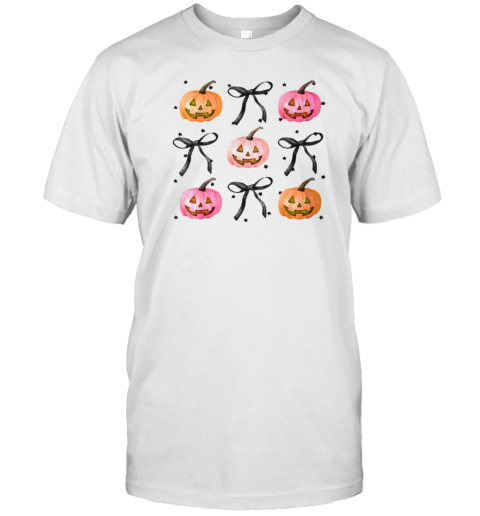 Pink Halloween Coquette Bow Spooky Season T-Shirt