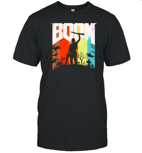 This Is My Boomstick Shotgun Chainsaw Halloween Retro T- Classic Men's T-shirt