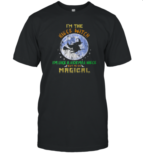 I'M The Niece Witch Magical Blue Halloween Moon T-Shirt