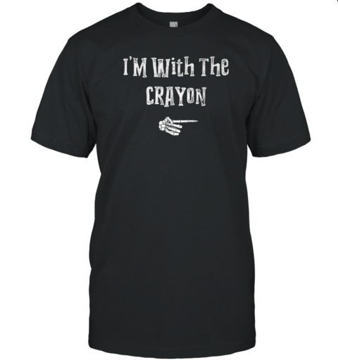 I'm With Crayon Halloween Costume Couples Matching T-Shirt