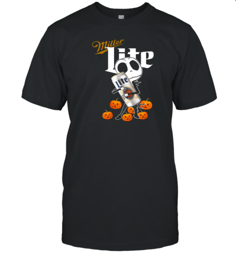 Jack Skellington Hug Miller Lite Halloween T-Shirt