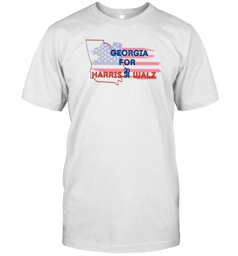 Original Georgia For Harris Walz 2024 Flag T-Shirt