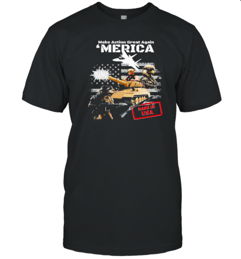 Original Trump Make Action Great Again ‘Merica Bang Flag T-Shirt