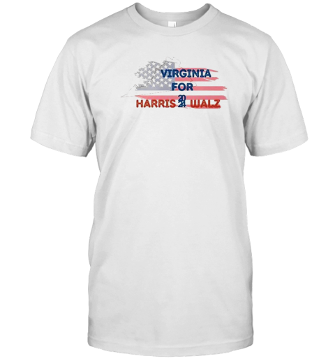 Original Virginia For Harris Walz 2024 Flag T-Shirt