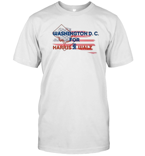 Original Washington D.C. For Harris Walz 2024 Flag T-Shirt