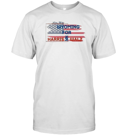 Original Wyoming For Harris Walz 2024 Flag T-Shirt