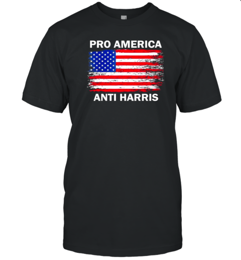 Trump 2024 Pro America Anti Kamala Flag T-Shirt