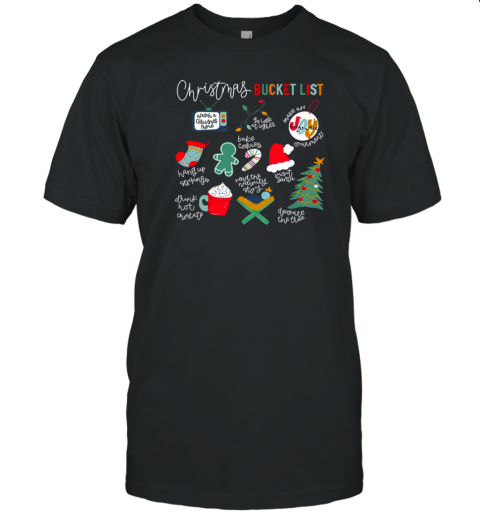 Christmas Bucket List Teacher T-Shirt