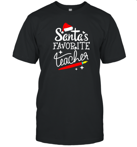 Christmas Santa's Favortie Teahcer T-Shirt