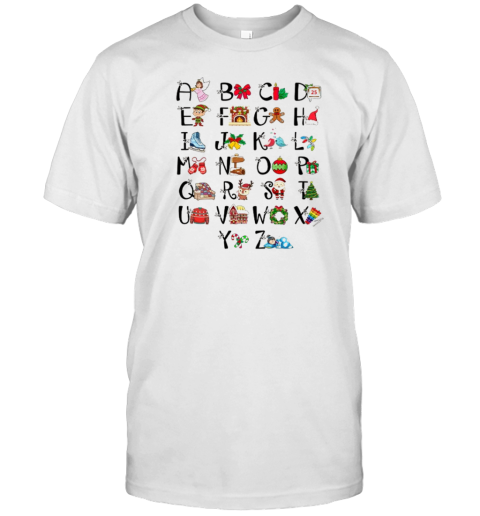 Learn The Alphabet With Christmas Teacher T-Shirt