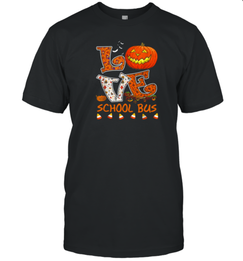 Love School Bus  Halloween T-Shirt