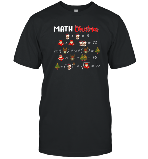 Math Christmas Teacher T-Shirt