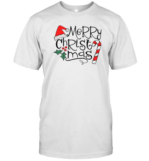 Merry Christmas Candy Canes Teacher T-Shirt