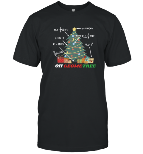 Oh Geometree Christmas Teacher T-Shirt