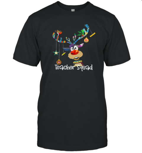 Teacher Squad With Reindeer Joy Teacher T-Shirt