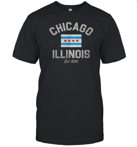 Vintage Chicago Illinois Est 1833 Vintage T-Shirt